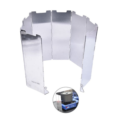 Foldable Windshield Plates for Outdoor Gas Stove